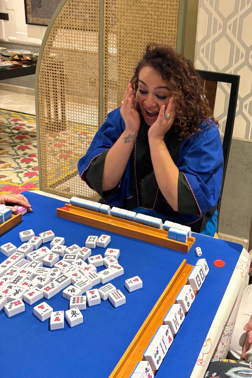 A joyful Mahjong moment